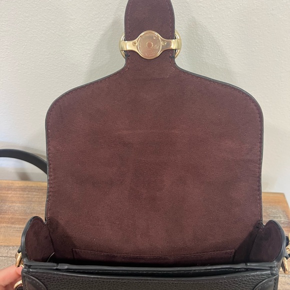 Coach Georgie Saddle Bag Black Crossbody - Picture 11 of 12
